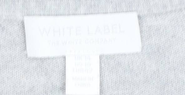 The White Company Women’s Grey & Navy Pullover Jumper Size 14