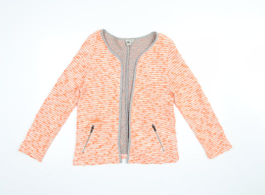 ASOS Women’s Orange Striped Knit Long Sleeve Cardigan UK 12