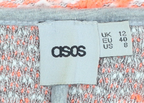 ASOS Women’s Orange Striped Knit Long Sleeve Cardigan UK 12