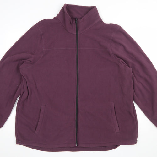 Marks and Spencer Men's Purple 3XL Fleece Full Zip Jacket