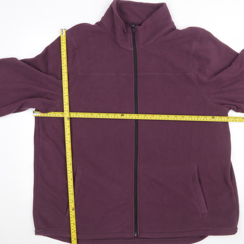 Marks and Spencer Men's Purple 3XL Fleece Full Zip Jacket