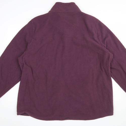 Marks and Spencer Men's Purple 3XL Fleece Full Zip Jacket