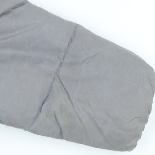 Zara Womens Grey Cropped Puffer Jacket Size 12 Quilted Winter Coat
