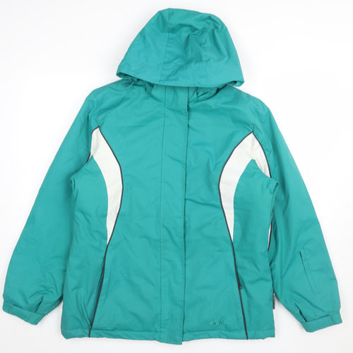Parallel Womens Green Size 12 Ski Jacket Hooded Waterproof Winter Coat