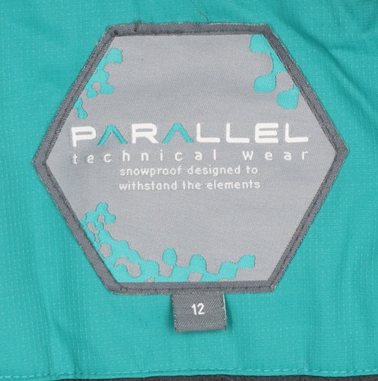 Parallel Womens Green Size 12 Ski Jacket Hooded Waterproof Winter Coat