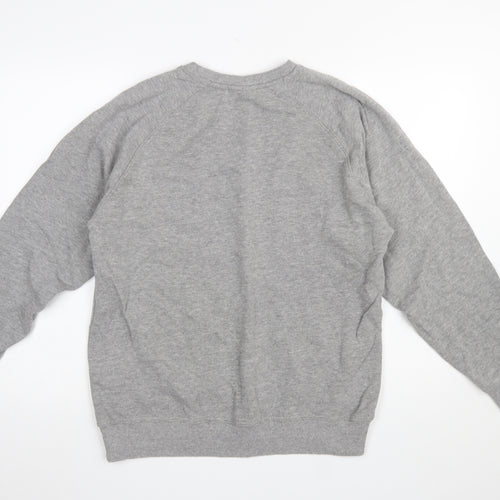 Spreadshirt Men’s Grey Pullover Sweatshirt M Crew Neck Cotton Blend