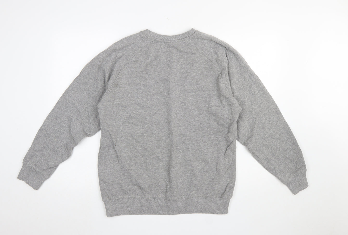 Spreadshirt Men’s Grey Pullover Sweatshirt M Crew Neck Cotton Blend