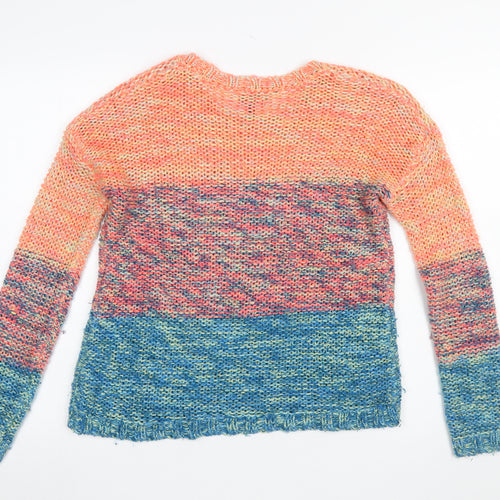 Topshop Women’s Multicoloured Chunky Knit Pullover Jumper Size 6