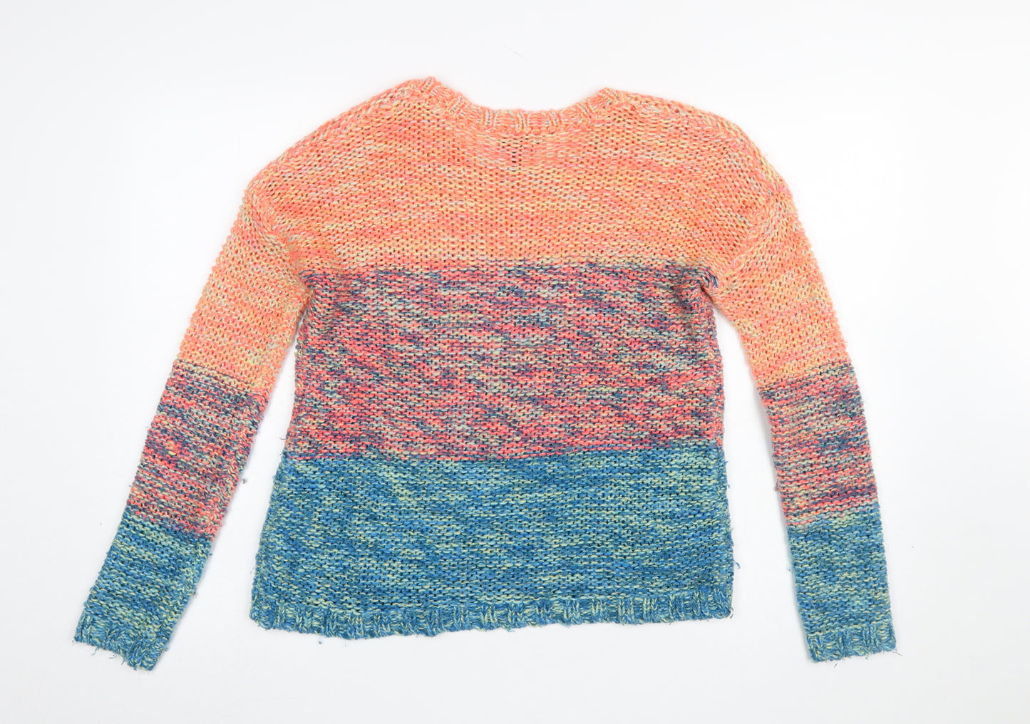 Topshop Women’s Multicoloured Chunky Knit Pullover Jumper Size 6