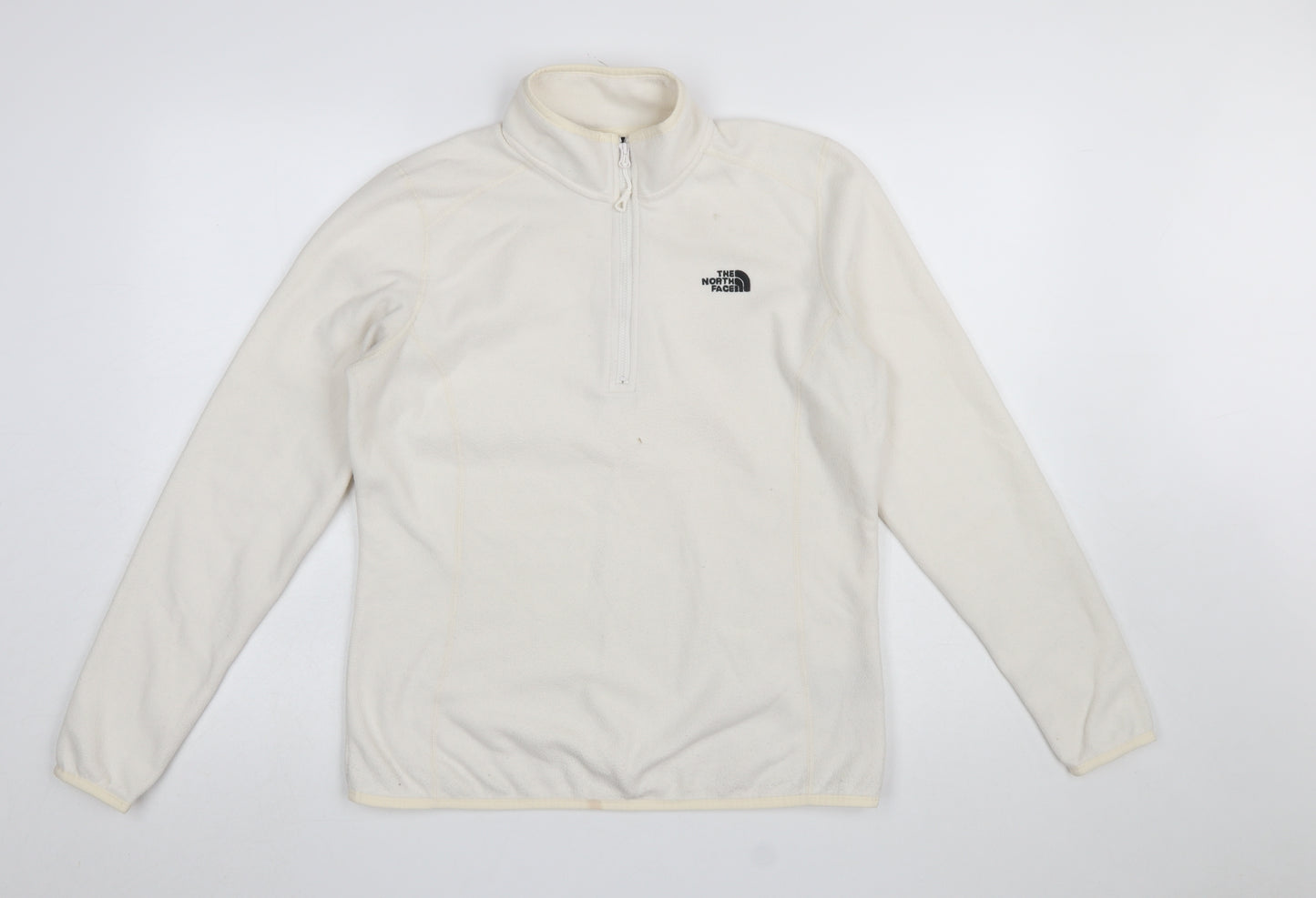 The North Face Womens Ivory 1/4 Zip Fleece Pullover Sweatshirt L