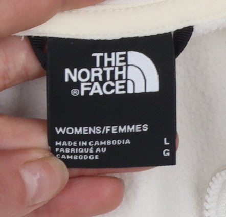 The North Face Womens Ivory 1/4 Zip Fleece Pullover Sweatshirt L