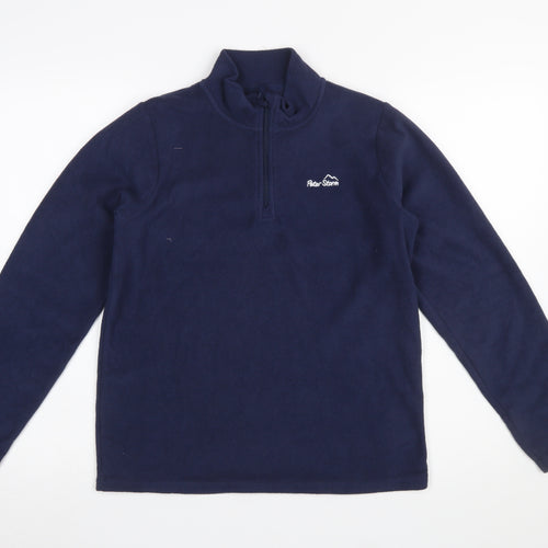 Peter Storm Boys Blue Fleece 1/4 Zip Pullover Sweatshirt 13 Years