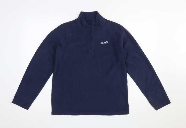Peter Storm Boys Blue Fleece 1/4 Zip Pullover Sweatshirt 13 Years