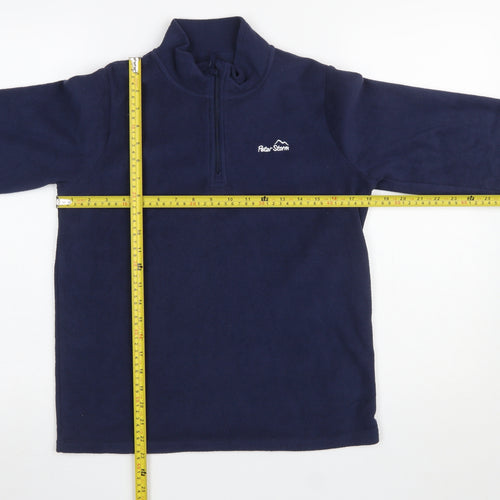 Peter Storm Boys Blue Fleece 1/4 Zip Pullover Sweatshirt 13 Years