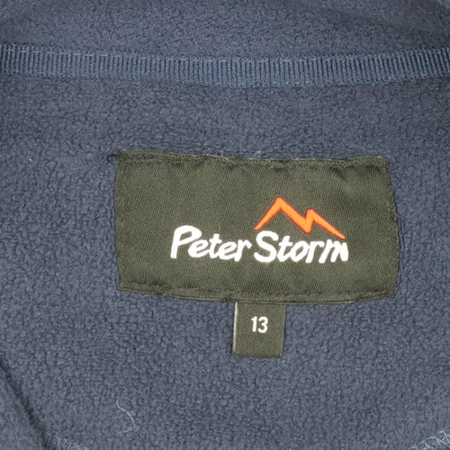 Peter Storm Boys Blue Fleece 1/4 Zip Pullover Sweatshirt 13 Years