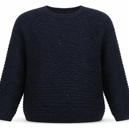 Topshop Women's Blue Chunky-Knit Angora Blend Jumper Size 12