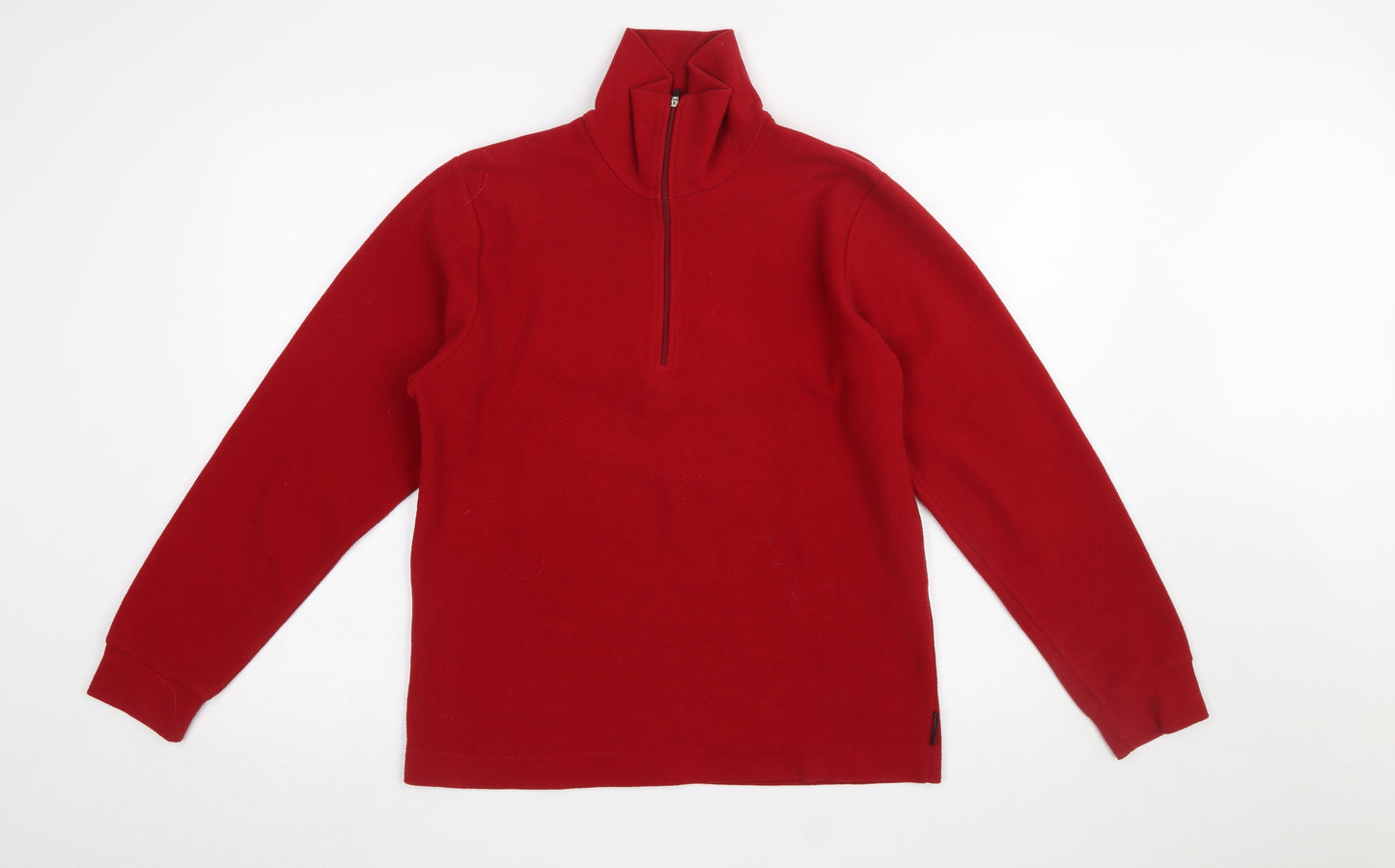 F.lli Campagnolo Men's Red Fleece 1/2 Zip Pullover Sweatshirt Size S