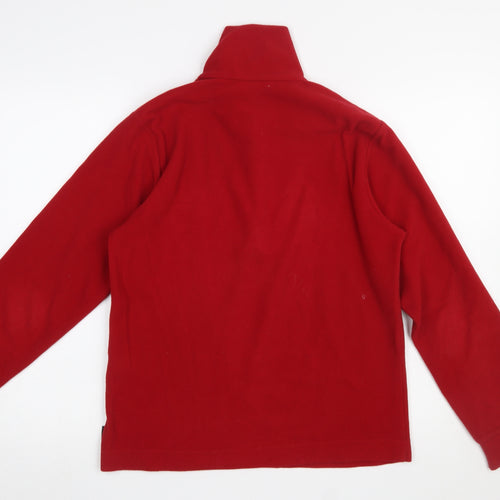 F.lli Campagnolo Men's Red Fleece 1/2 Zip Pullover Sweatshirt Size S