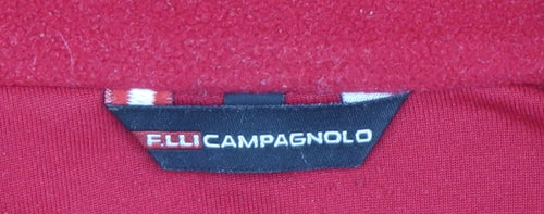F.lli Campagnolo Men's Red Fleece 1/2 Zip Pullover Sweatshirt Size S