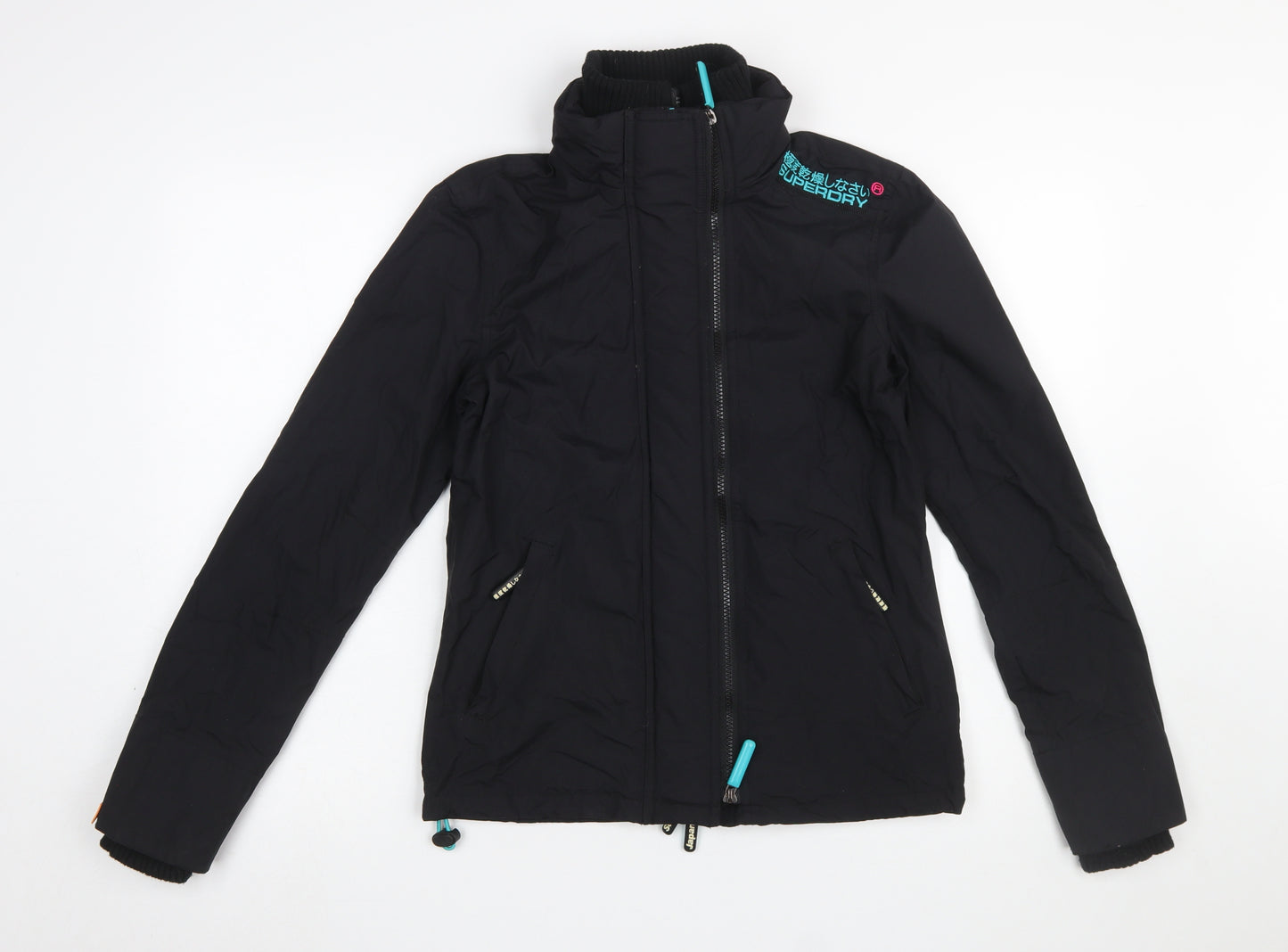 Superdry Men's Black Small Windbreaker Jacket Lightweight Outdoor