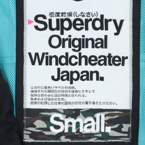 Superdry Men's Black Small Windbreaker Jacket Lightweight Outdoor