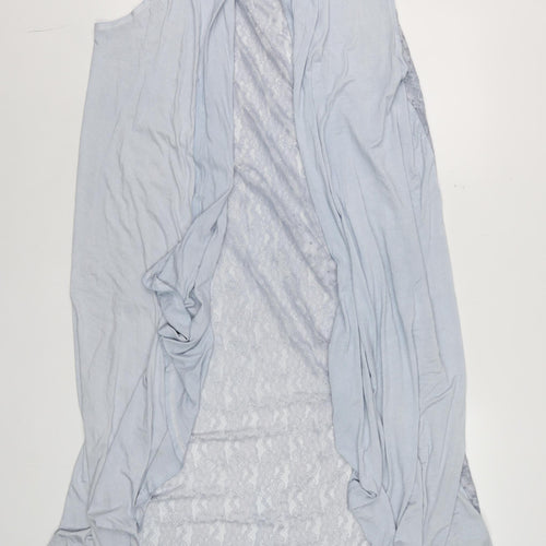 Klass Women’s Blue Lace Kimono Sleeveless Blouse Size L