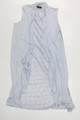 Klass Women’s Blue Lace Kimono Sleeveless Blouse Size L
