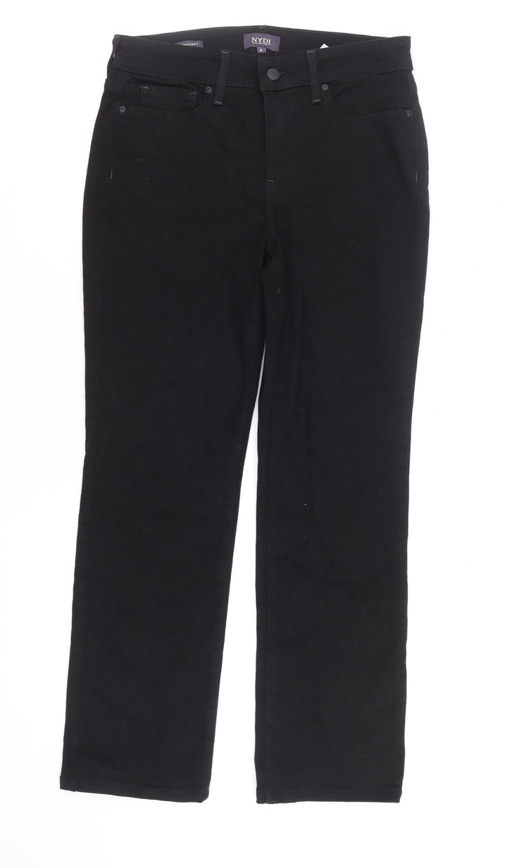 NYDJ Women’s Black Marilyn Straight Jeans Size 10 Lift Tuck Denim
