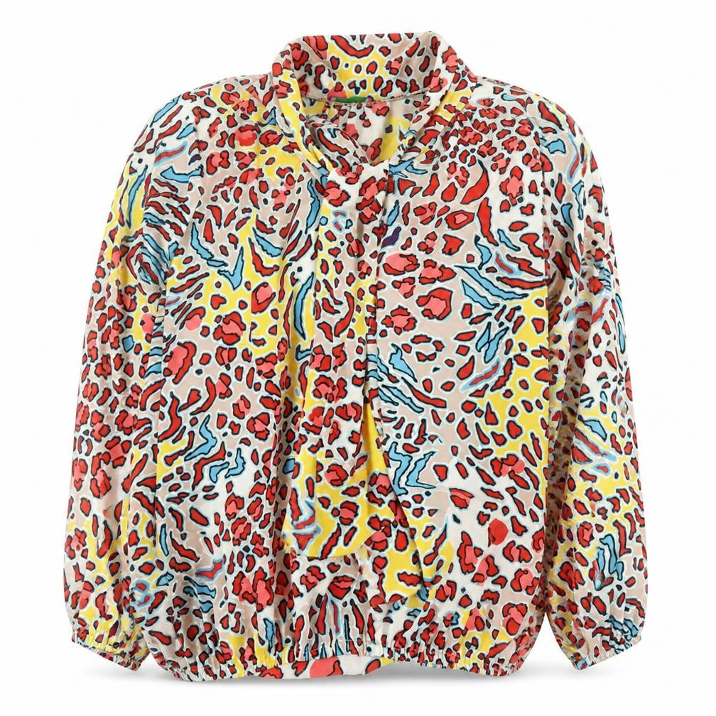 Onjenu London Women’s Multicoloured Animal Print Long Sleeve Tunic Blouse UK 14