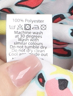 Onjenu London Women’s Multicoloured Animal Print Long Sleeve Tunic Blouse UK 14