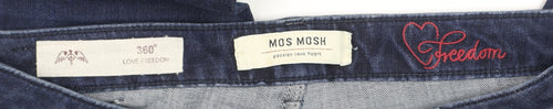 MOS MOSH Women's Blue Skinny Jeans Size 12 Slim Fit Zip Detail