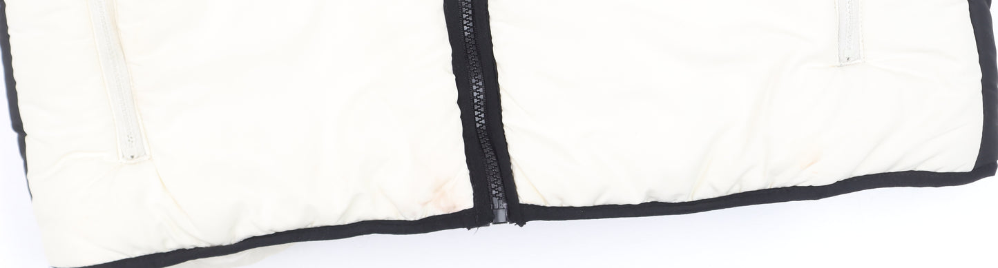 Fila Men's Black Puffer Jacket L Hooded Full Zip Winter Coat