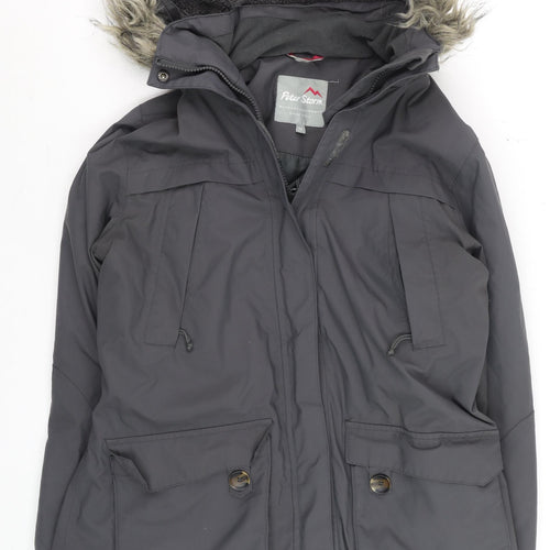 Peter Storm Women’s Grey Size 12 Waterproof Hooded Parka Jacket