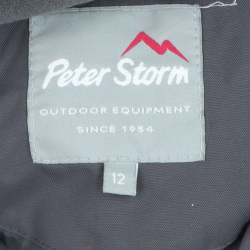 Peter Storm Women’s Grey Size 12 Waterproof Hooded Parka Jacket