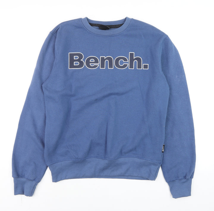 Bench Men's Blue Logo Crew Neck Sweatshirt Size M Regular Fit
