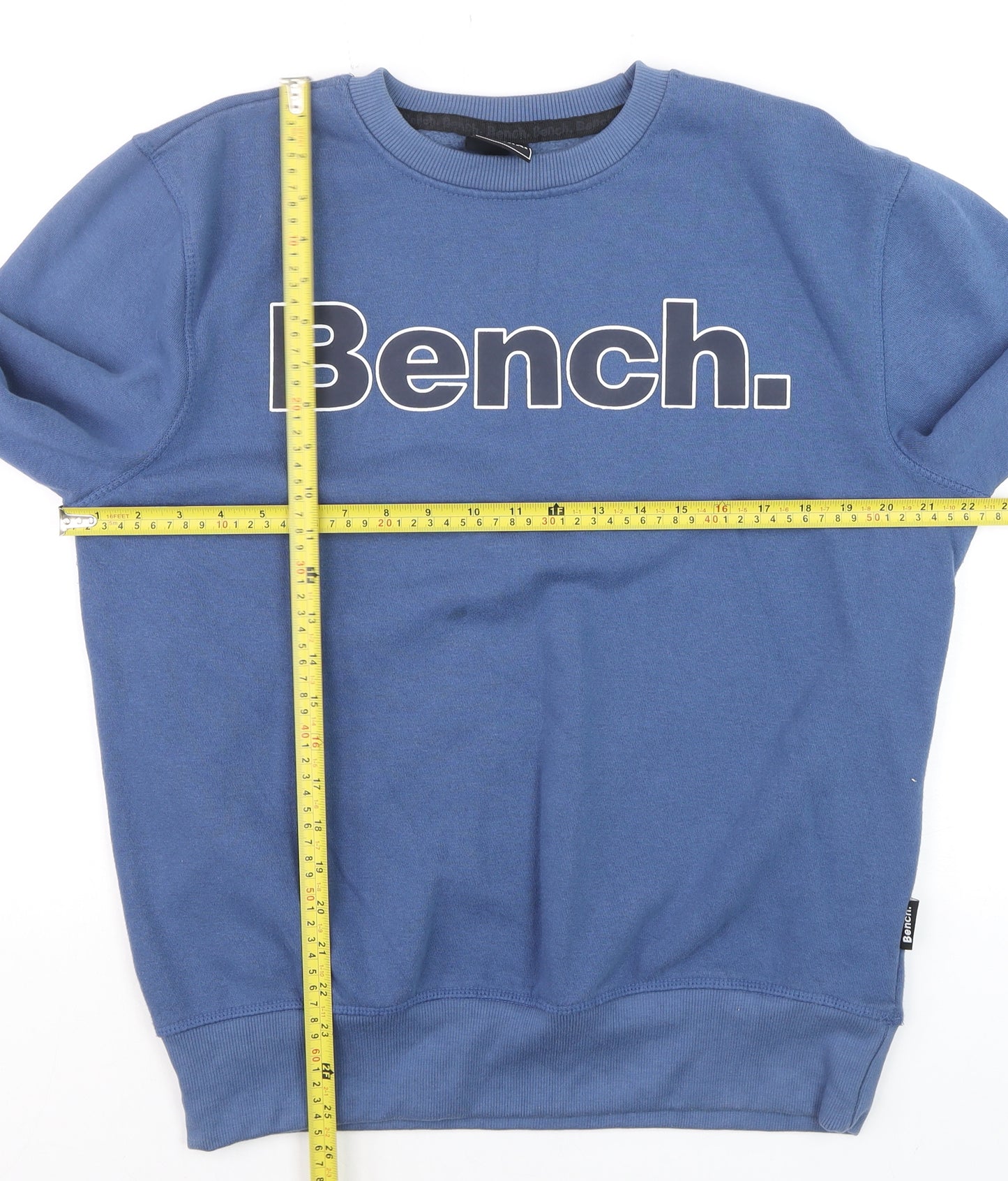 Bench Men's Blue Logo Crew Neck Sweatshirt Size M Regular Fit