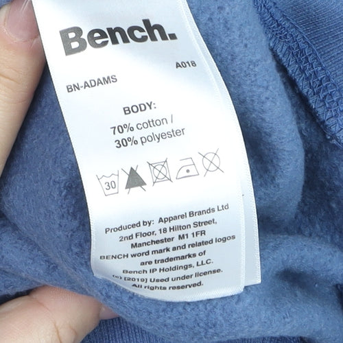 Bench Men's Blue Logo Crew Neck Sweatshirt Size M Regular Fit