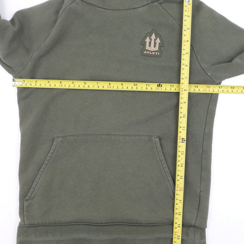 Nike Teens Green Pullover Hoodie M Sports Fleece Sweatshirt