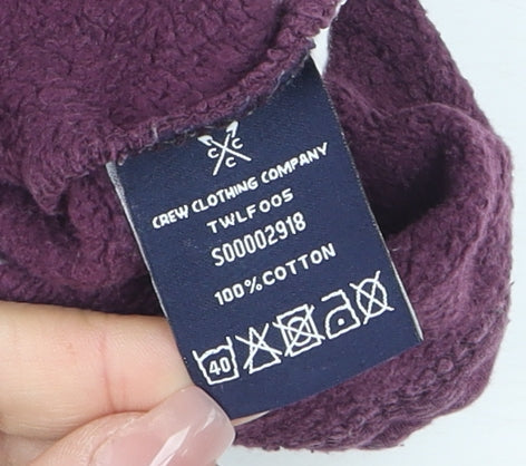 Crew Clothing Company Womens Purple Striped Cotton Pullover Sweatshirt Size 10