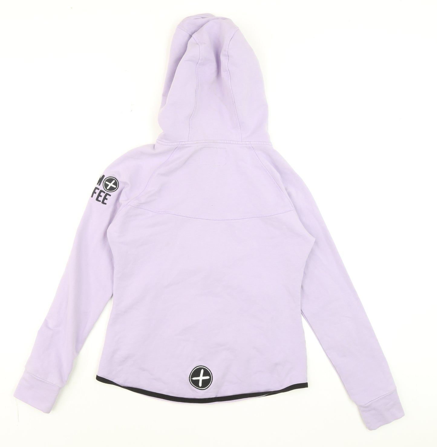 Gym+Coffee Women's Purple Hooded Full Zip Active Track Jacket Size S