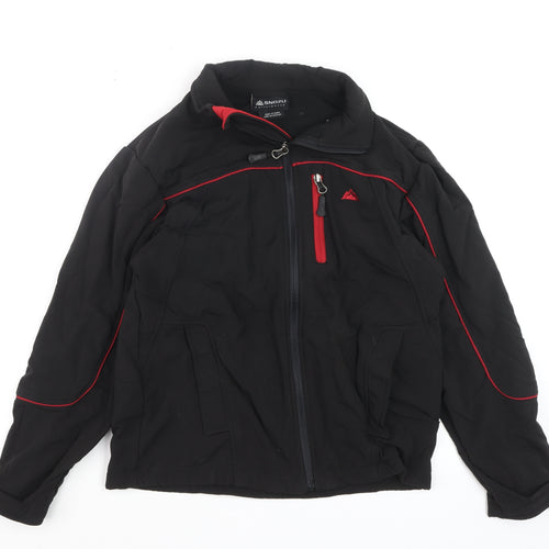 Snozu Womens Black Soft Shell Jacket M (10/12) Full Zip Outdoor