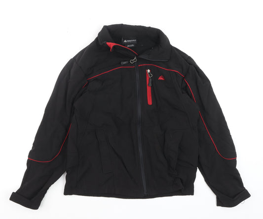 Snozu Womens Black Soft Shell Jacket M (10/12) Full Zip Outdoor