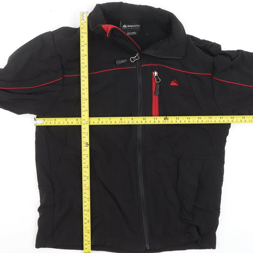 Snozu Womens Black Soft Shell Jacket M (10/12) Full Zip Outdoor