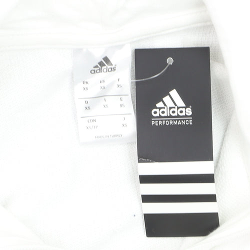 Adidas Performance Men's White/Navy Full Zip Hoodie XS Newcastle University