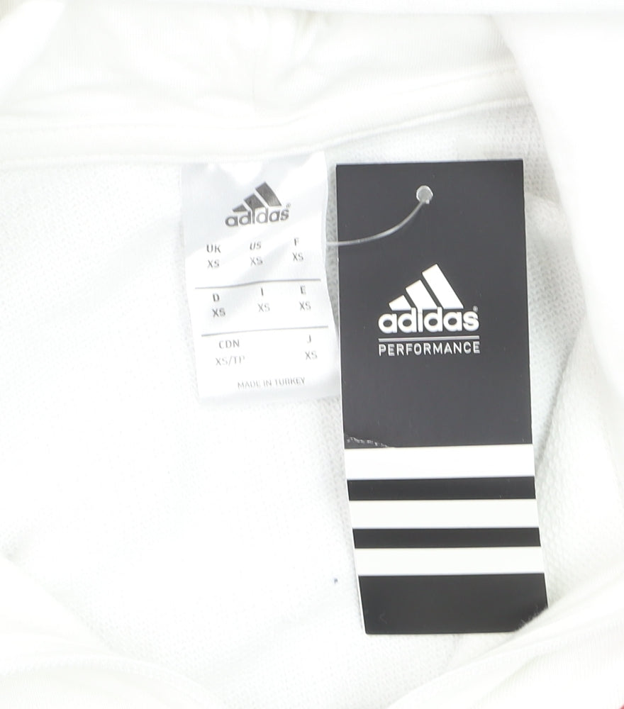 Adidas Performance Men's White/Navy Full Zip Hoodie XS Newcastle University