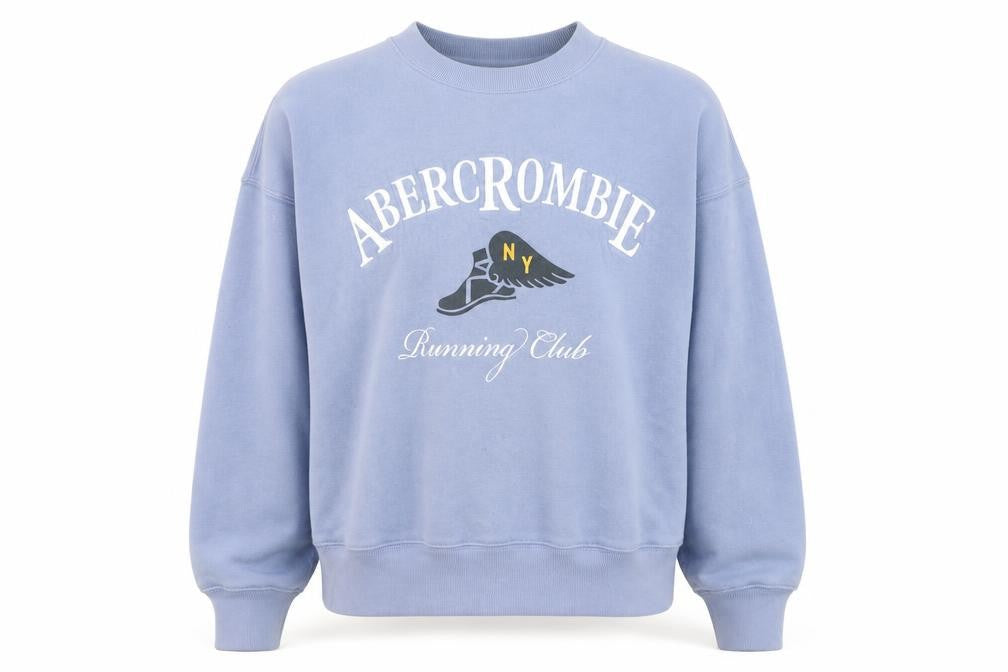 Abercrombie & Fitch Men’s Blue Running Club Sweatshirt Size M