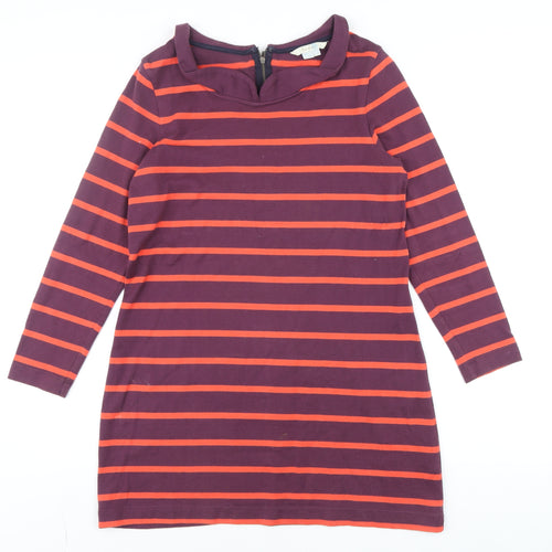 Boden Women’s Purple Striped Cotton Shift Dress Size 12P