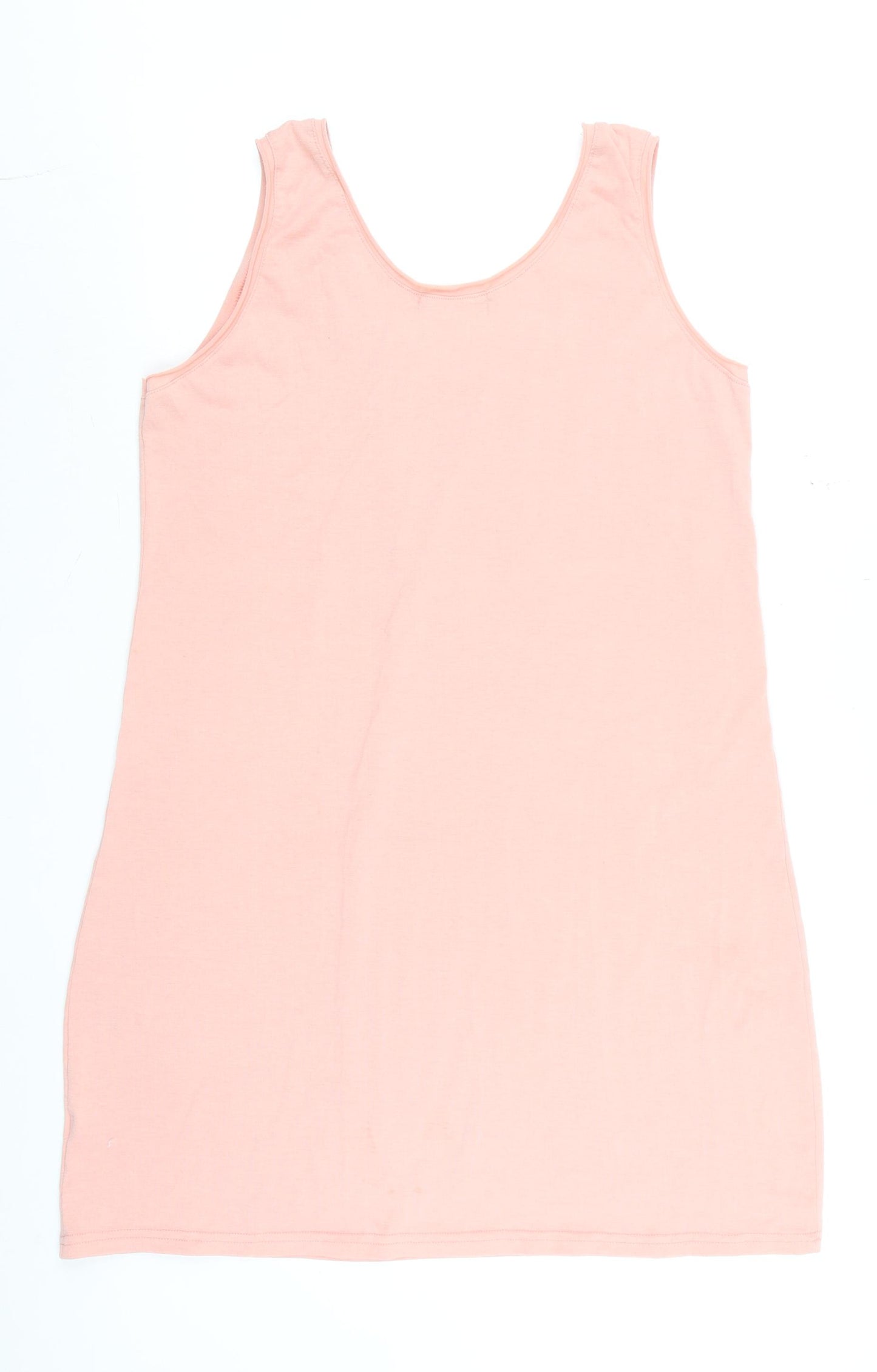 MISSLOOK Womens Pink V-Neck Distressed Tank Top Size S