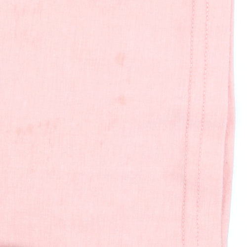 MISSLOOK Womens Pink V-Neck Distressed Tank Top Size S