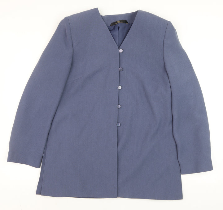 Marks and Spencer Women’s Blue Size 14 Petite Tailored Blazer Jacket